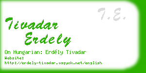 tivadar erdely business card